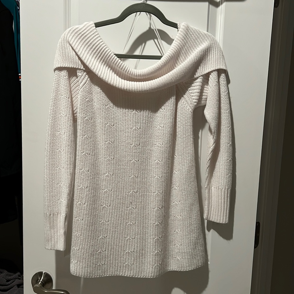 White Off Shoulder Top for Fall or spring (M)